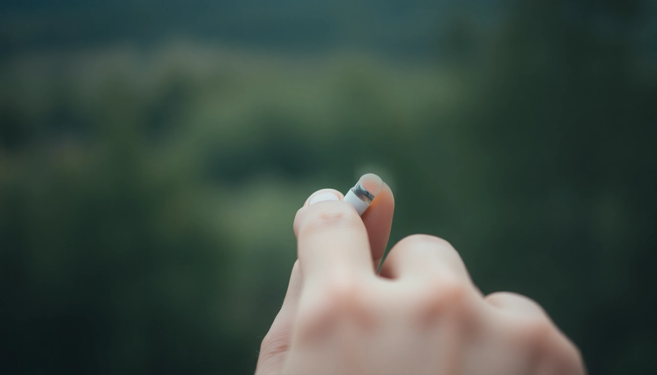 Inserting a comfortable ear plug in ear to enhance noise reduction during relaxation.