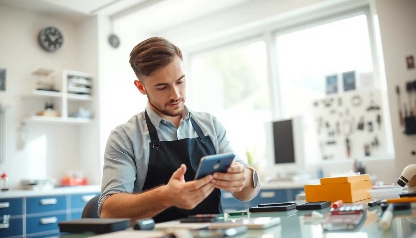 Ripara cellulari a Torino, professionista al lavoro per riparazione smartphone.