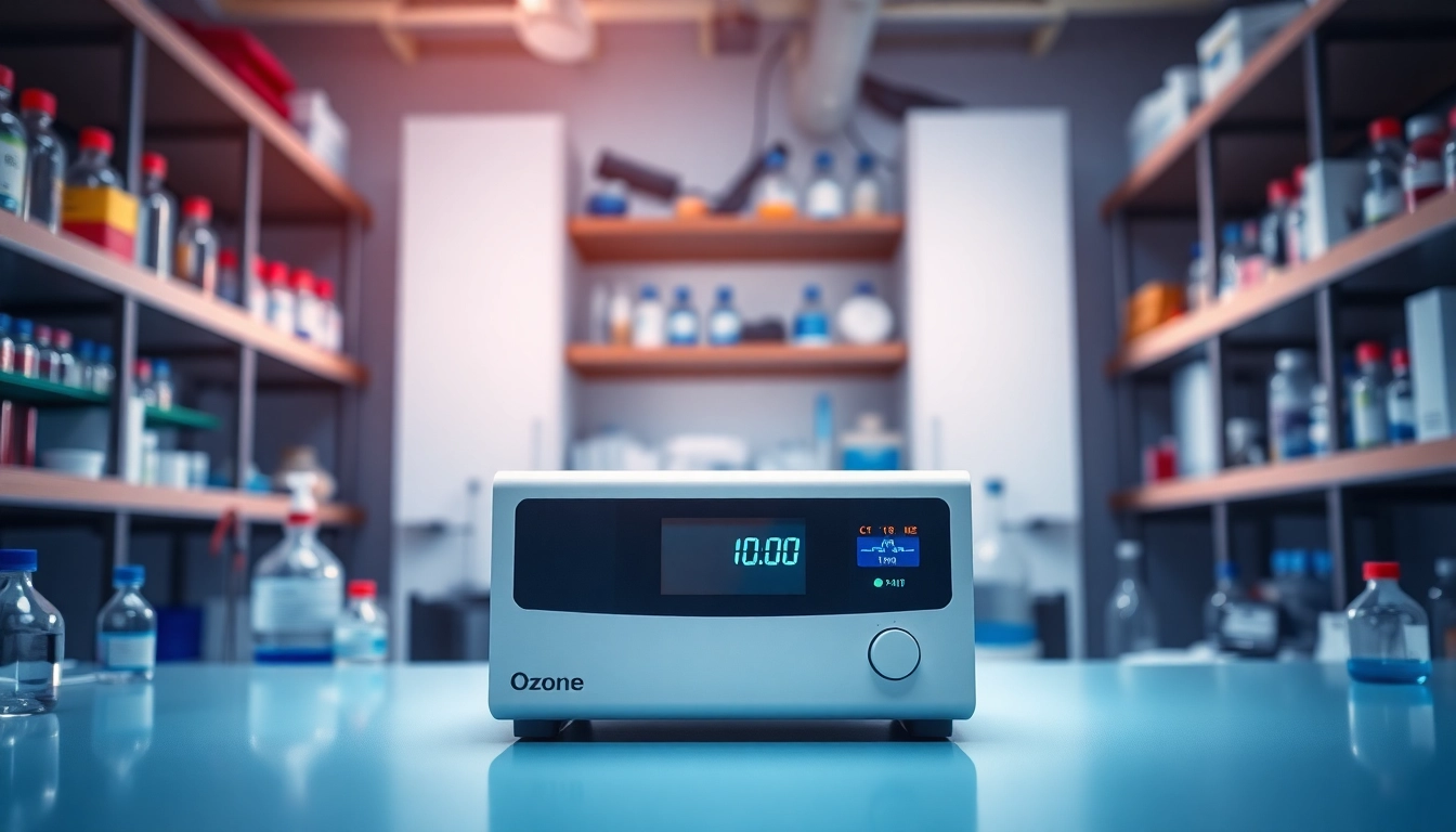 Ozone detector featured in a professional laboratory, emphasizing precision and clarity.