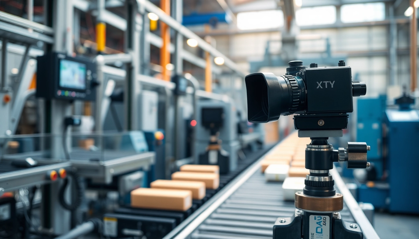 Machine vision technology capturing product inspection in a modern industrial setting.