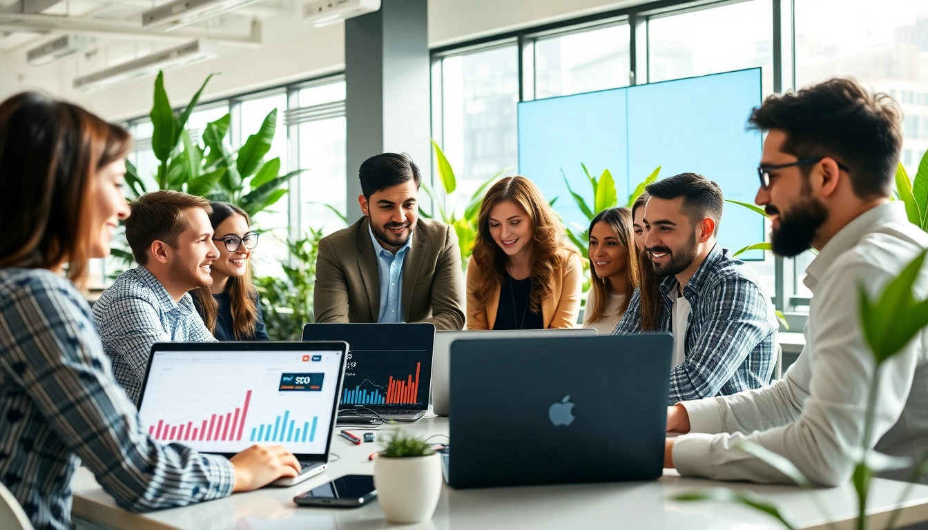 Dịch vụ seo chuyên nghiệp với đội ngũ năng động tại văn phòng hiện đại.