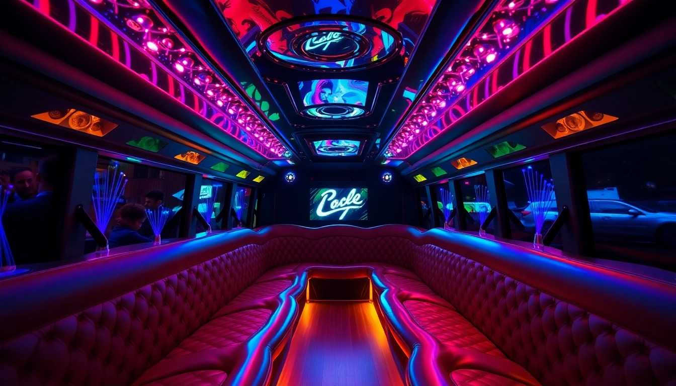 Experience the luxury of an Atlanta party bus with its stylish interior and vibrant ambiance perfect for celebrations.