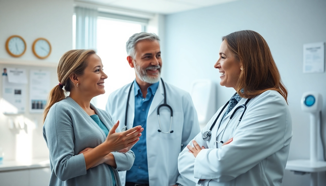 Physician demonstrating Injectable Weight Loss options in a supportive healthcare environment.