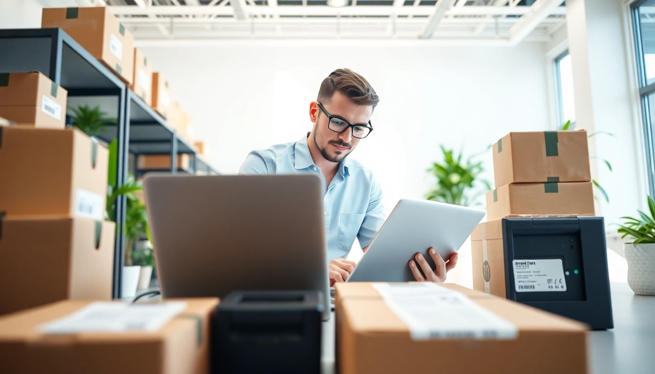 Engaging workspace for amazon fba wholesale with organized inventory and professional lighting.
