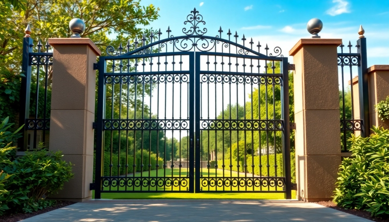 Enhance your property with custom steel gates showcasing elegance and durability in your entrance.
