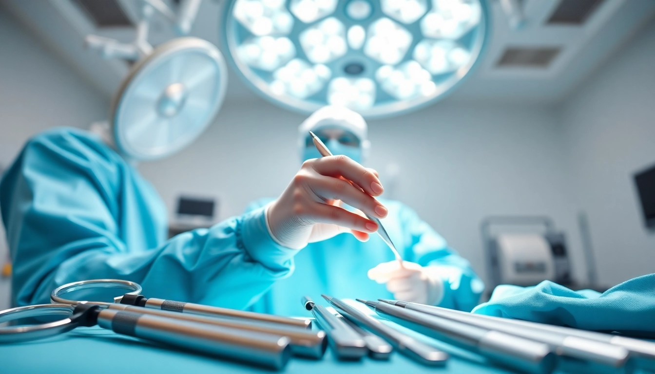 Handchirurgie Braunschweig: Hand surgeon skillfully conducting a surgery in a modern environment.