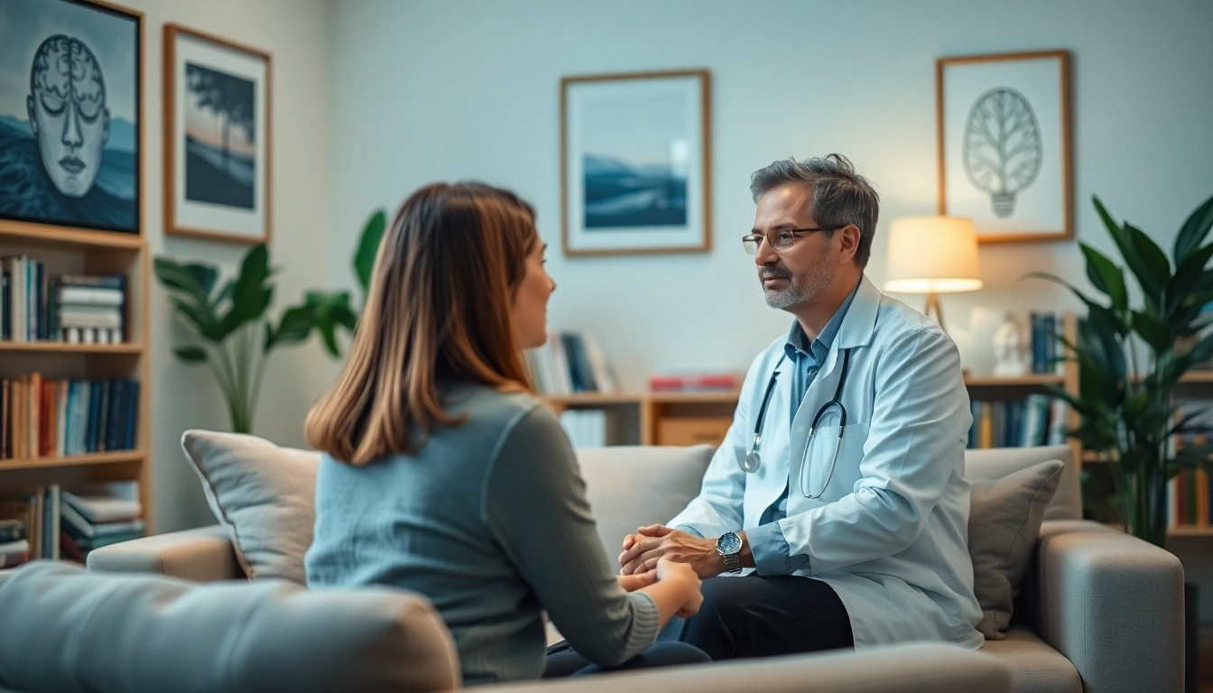Therapist providing anxiety treatment in Dubai, creating a supportive environment for clients.
