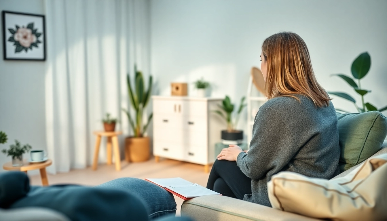 Explore how depression affects lives while a therapist guides a session in a calming environment.