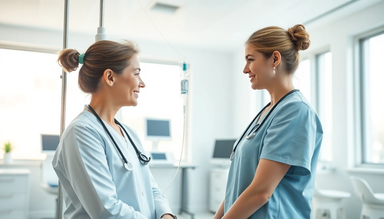 Receive IV infusion near me in a professional clinic setting with attentive medical staff.
